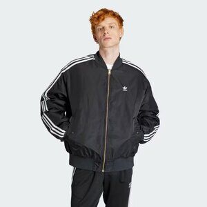 adidas Originals ADILENIUM OVERSIZED REVERSIBLE BOMBER JACKET - Black
